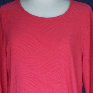 NWT JM Collection Petite Gala Red Knit Jacquards